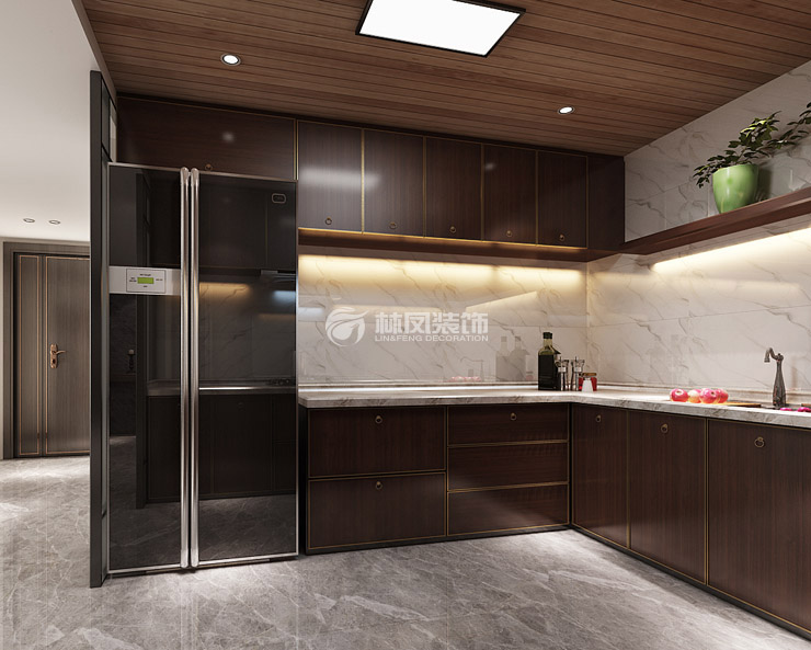 金地半山麓一楼+地下室-360平-现代中式风格-厨房2.jpg