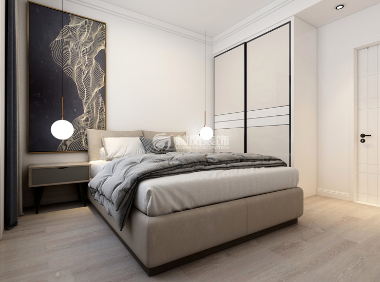 金辉湖畔里-90平-现代风格-卧室.jpg