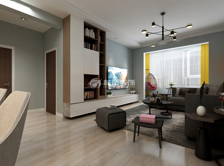 龙湖唐宁one-90平-现代风格-客厅2.jpg