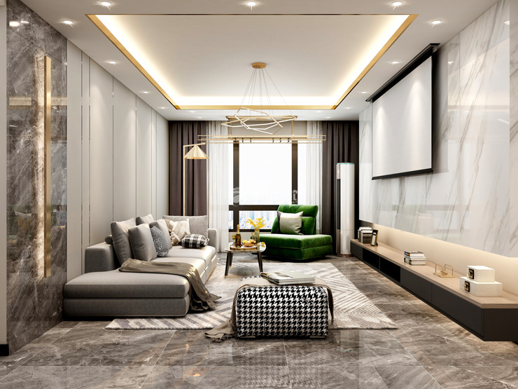 金地檀府-130平-现代轻奢-客厅2.jpg