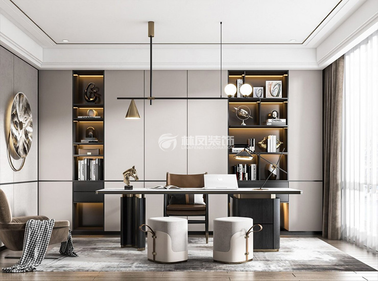 保利香槟国际-134平-现代风格-书房.jpg