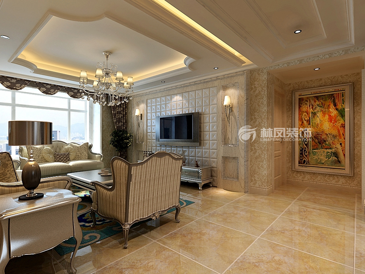 国际社区-140平米-法式新古典-客厅1.jpg