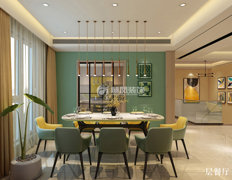 设计五部-王伟力-万科西华府400平米-现代风格-一楼餐厅.jpg