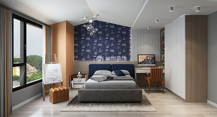 金地樾檀山-230平-现代法式风格-二楼卧室.jpg