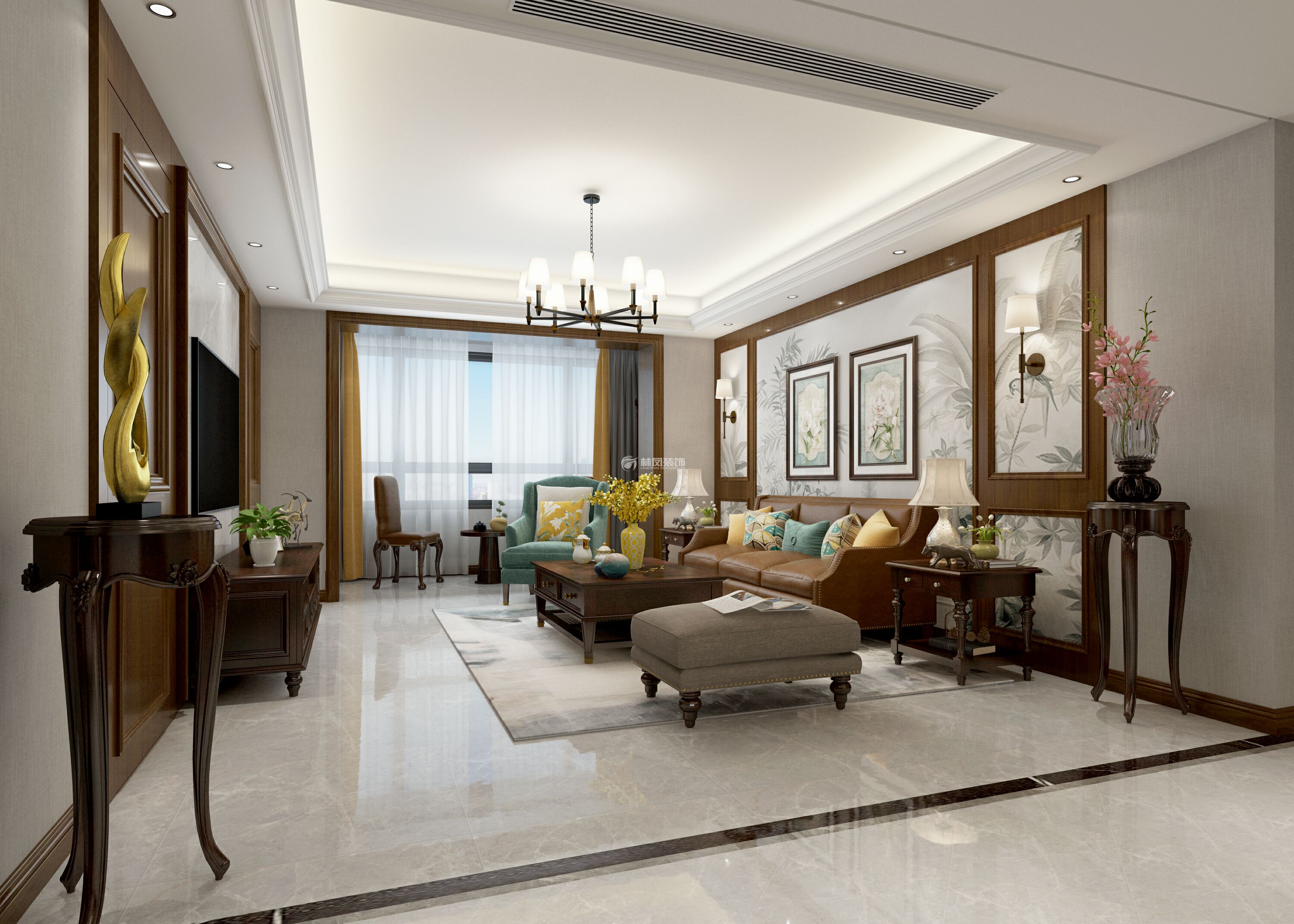 远洋大河宸章-138-美式风格-客厅1.jpg