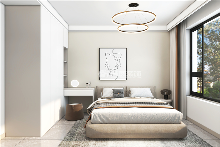 中铁香湖-88平-现代风格-主卧室.jpg