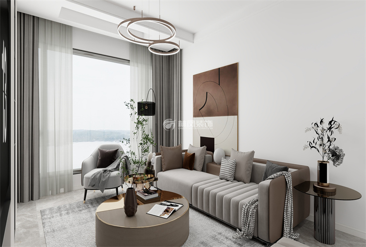 孔雀城公馆-121平-现代风格-客厅（2）.jpg