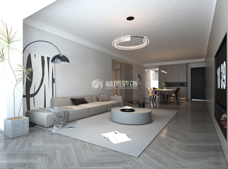 长白岛幸福里-130㎡-现代风格-客厅1.jpg
