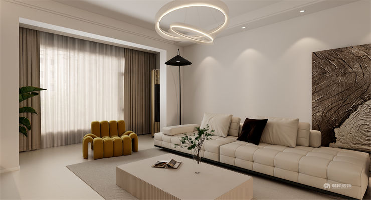 碧桂园御长白  127平 现代极简  客厅.jpg