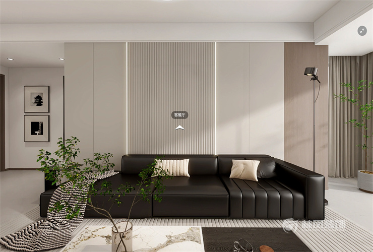 华润置地公元九里 150平 现代极简 客厅2.jpg