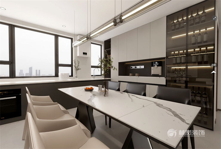 华润置地公元九里 150平 现代极简 餐厅2.jpg