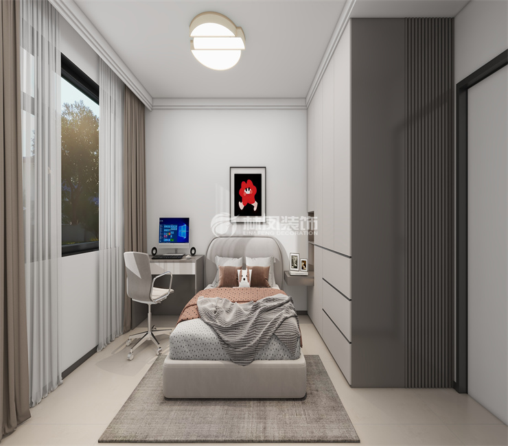 中海和平之门-115平-现代风格-次卧.jpg