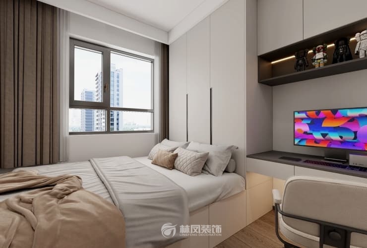 保利公园壹号 124平 现代风格 卧室2.jpg