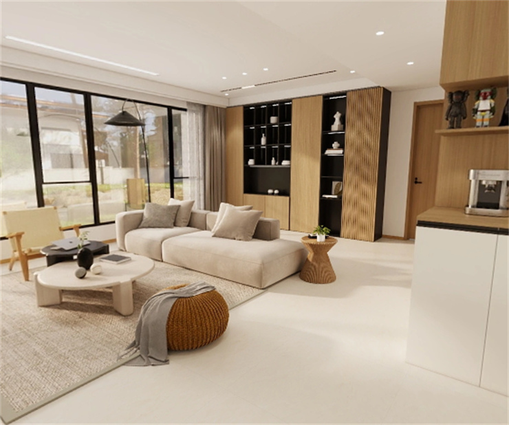 保利天汇-140平-原木风格-客厅（3）.jpg