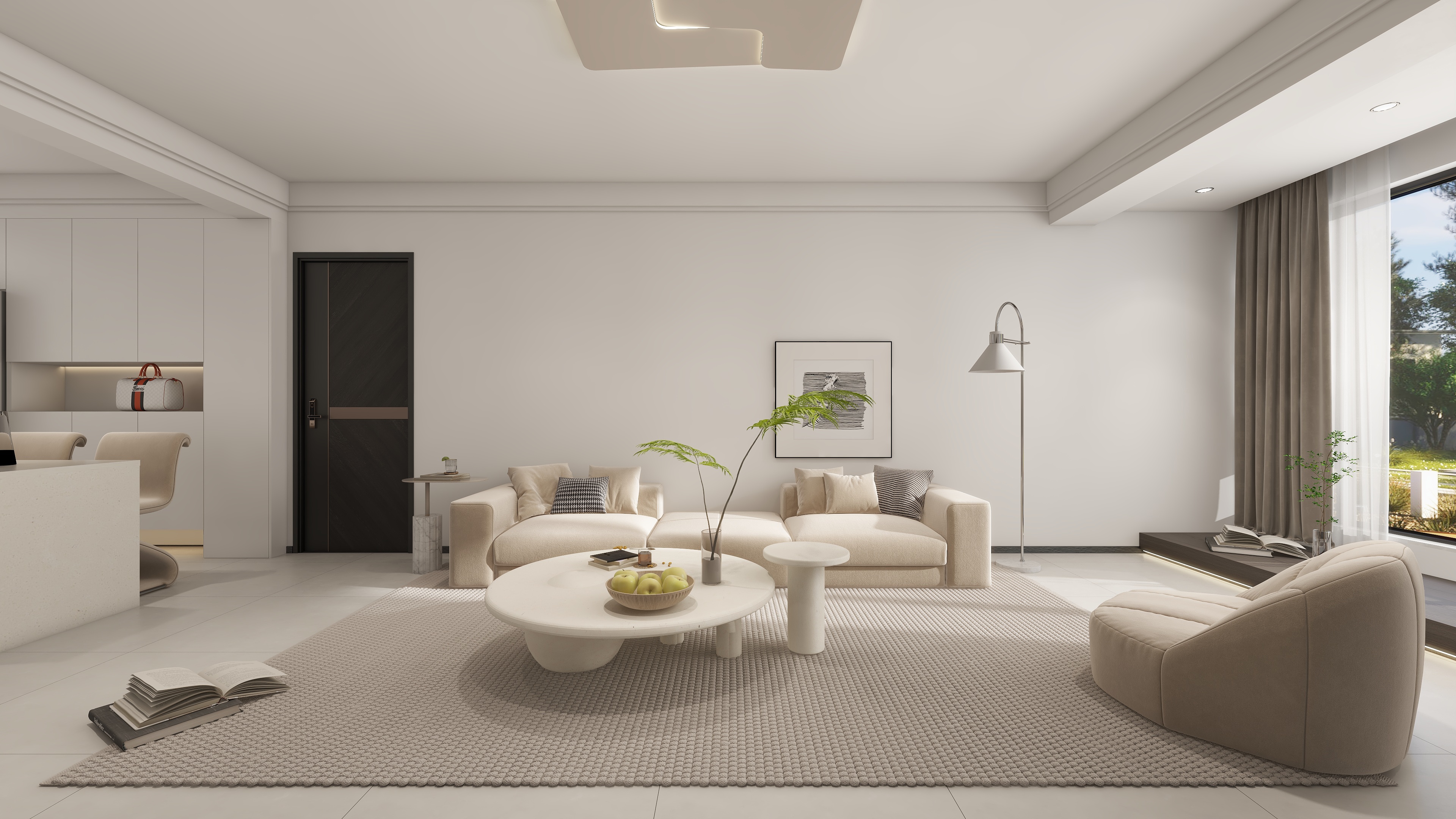 格林生活坊95㎡ 现代风格 客厅1.jpg