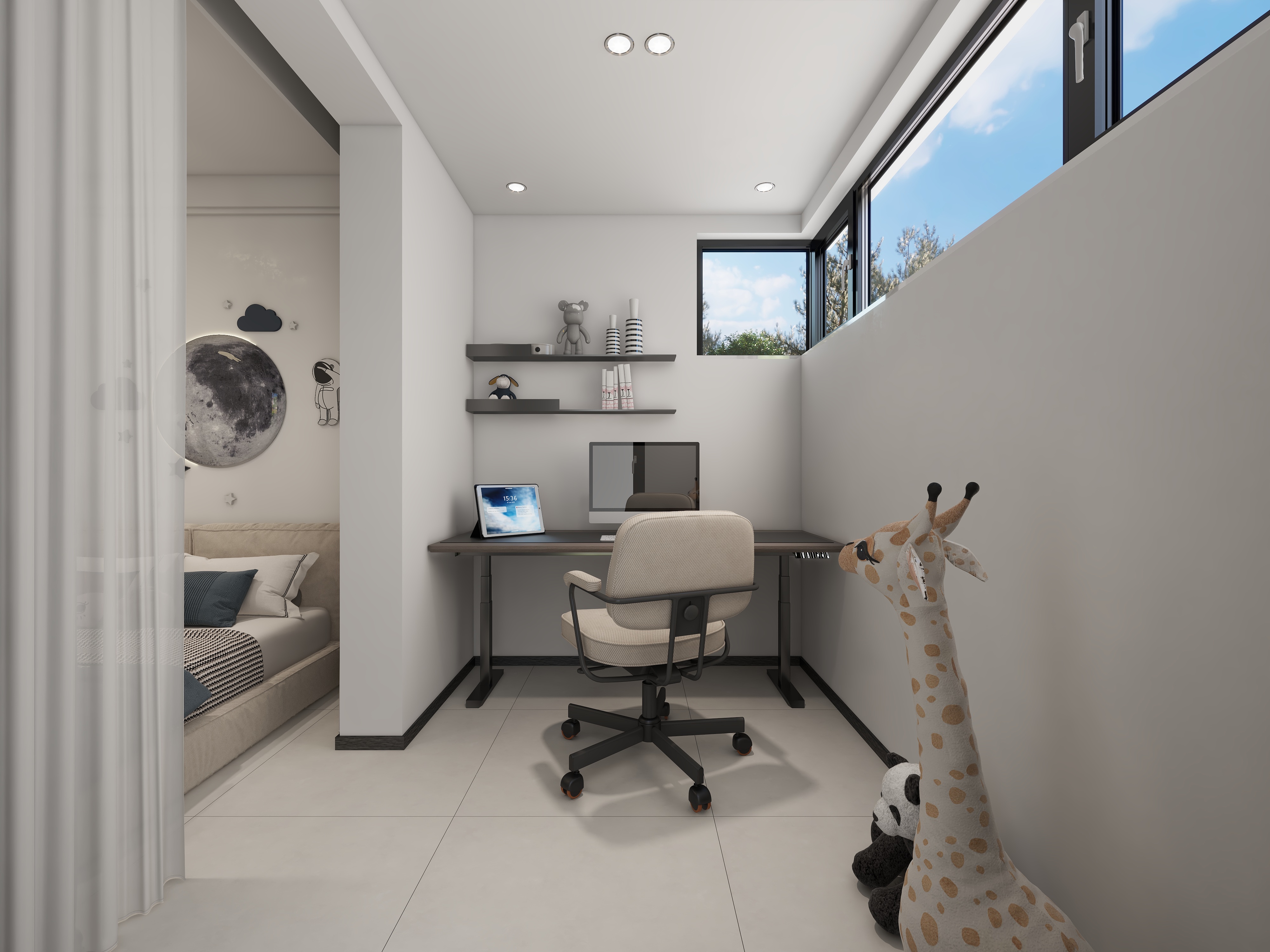 格林生活坊95㎡ 现代风格 次卧.jpg