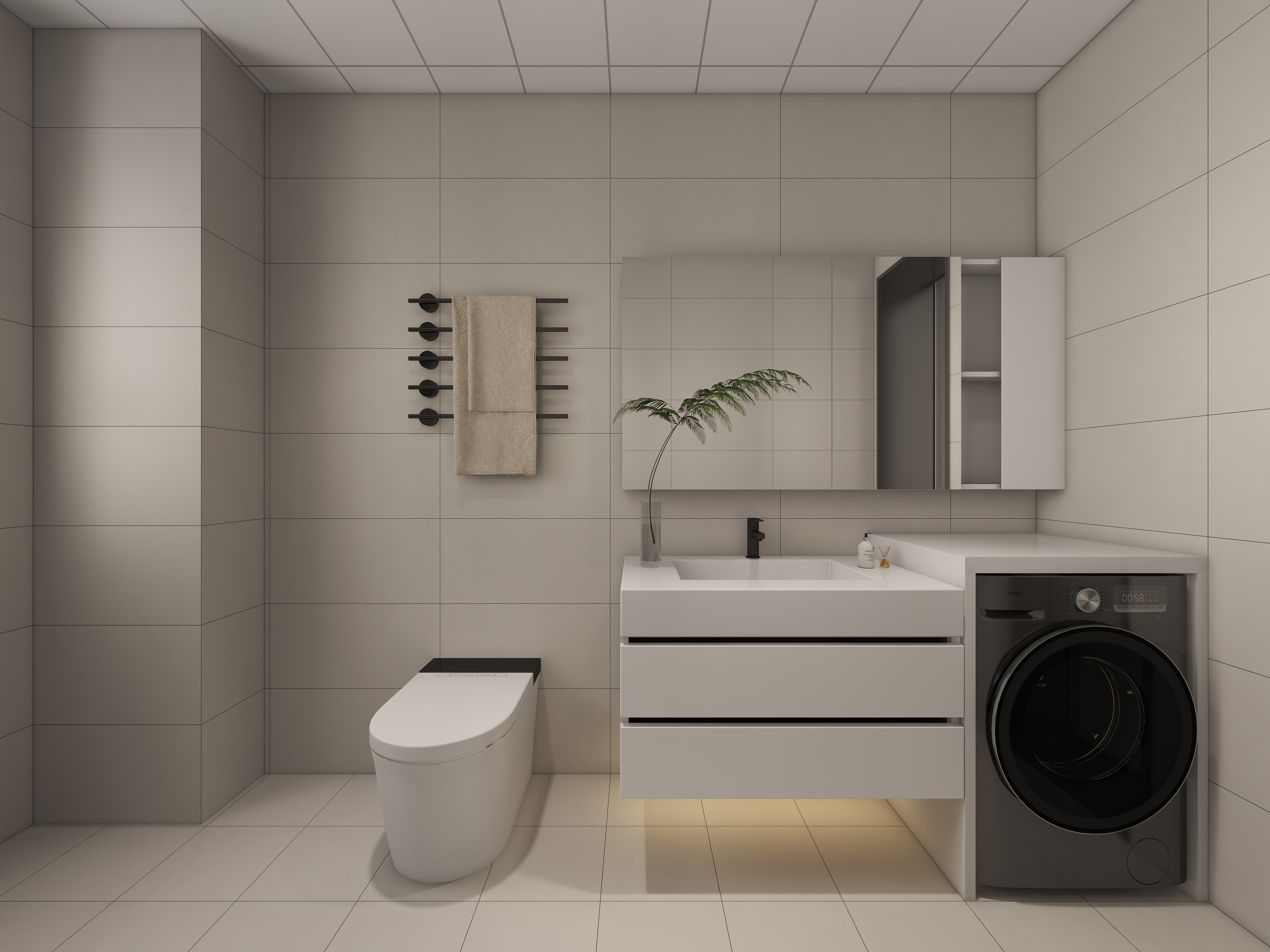 格林生活坊95㎡ 现代风格 卫生间.jpg