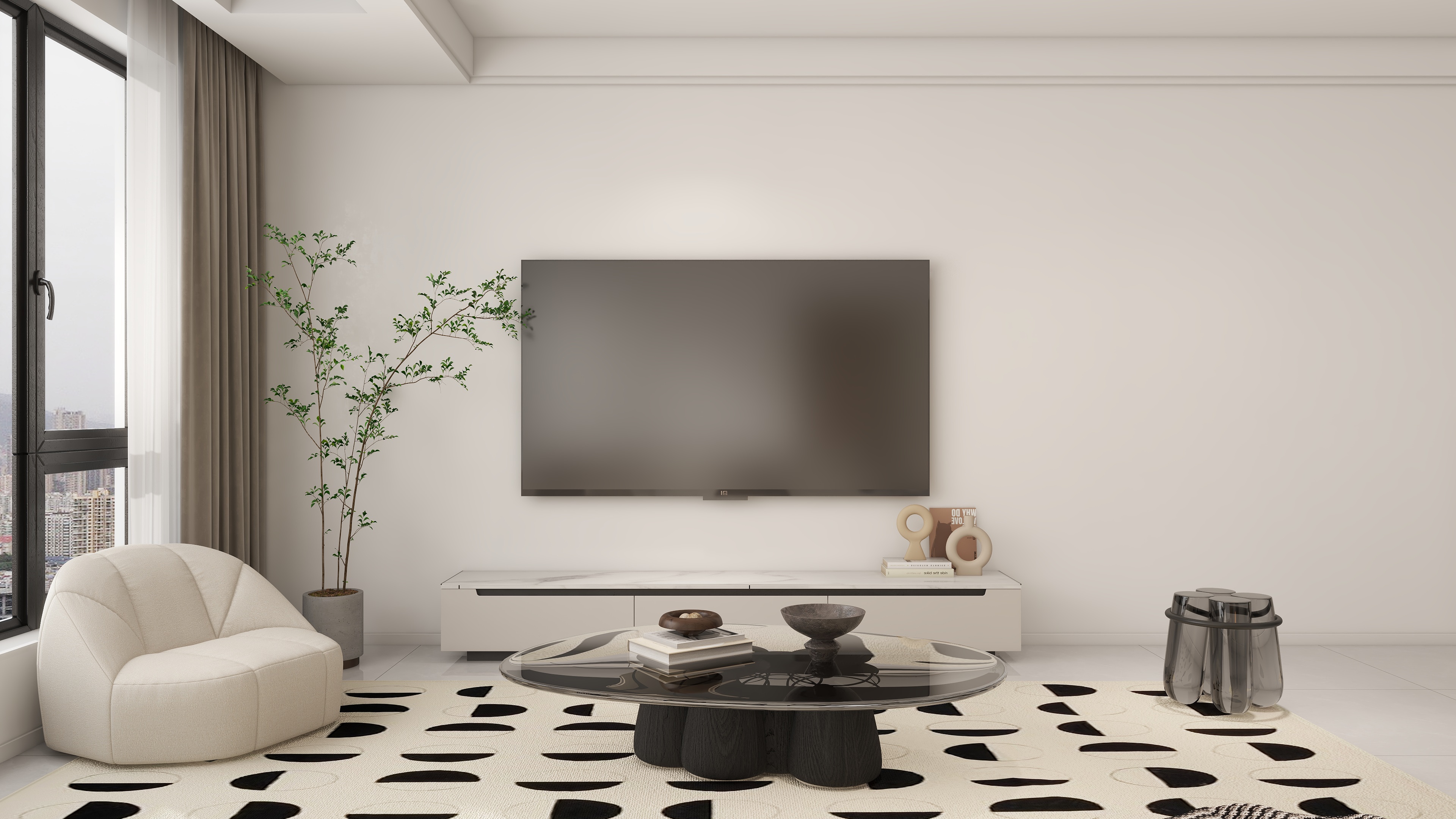 保利茉莉公馆115㎡现代风格-客厅1 .jpg