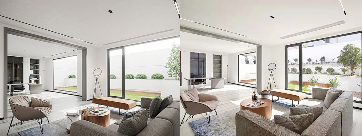 全案整装实景图效果图对比